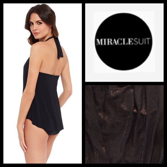 Magicsuit by Miraclesuit Draped Halter Tankini Top - Picture 2 of 10